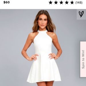 Lulus Hometown Girl White Skater Dress